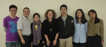 Sandel and graduate students with Leeds-Hurwitz