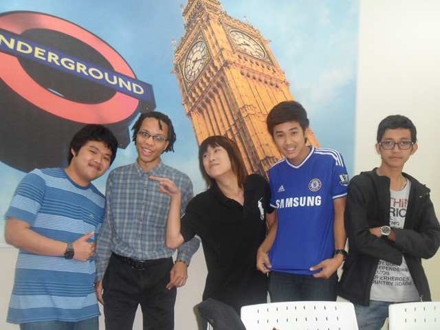 Charles McKinney with students