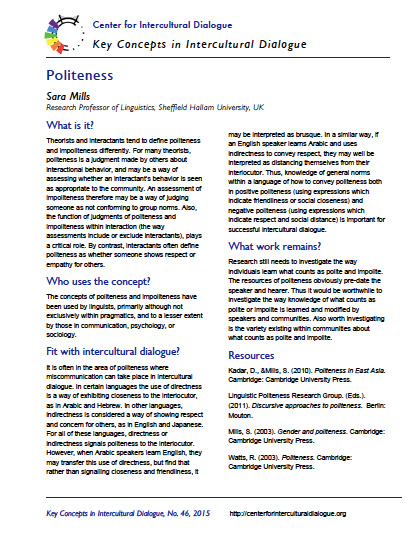 Key Concept #46 Politeness by Sara Mills