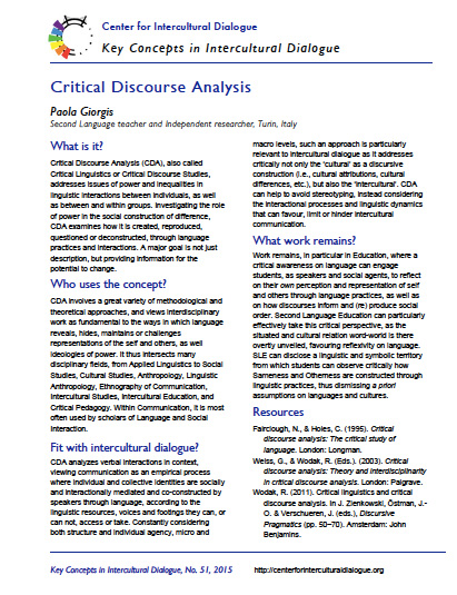 Key Concept #51: Critical discourse analysis by Paola Giorgis