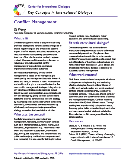 KC53 Conflict Management