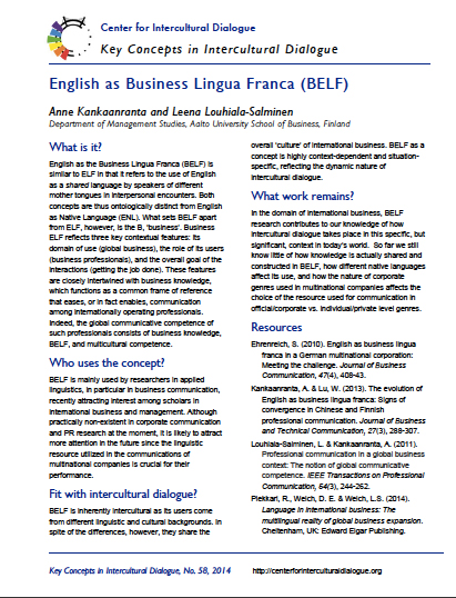 Key Concept #58: BELF by Kankaanranta & Louhiala-Salminen