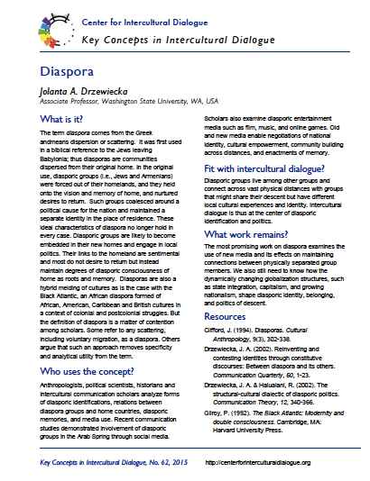 Key Concept #62: Diaspora by Jolanta Drzewiecka