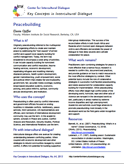 Key Concept #64: Peacebuilding by Elenie Opffer