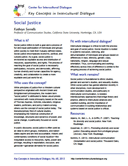 Key Concept #68: Social Justice by Kathryn Sorrells