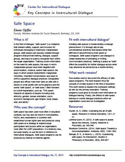 Key Concept 71 Safe Space by Elenie Opffer