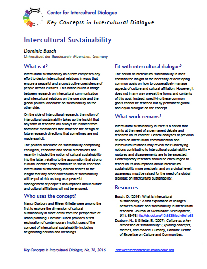 KC76 Intercultural Sustainability by Dominic Busch