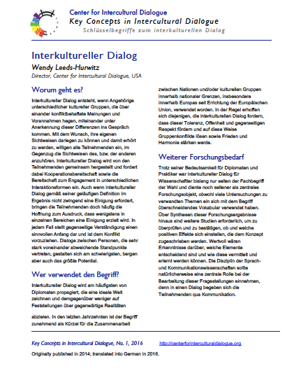 KC1 Interkultureller dialog_German