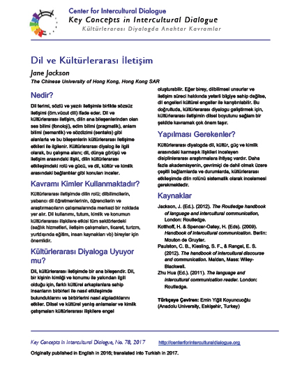 KC78 Language and Intercultural Communication_Turkish