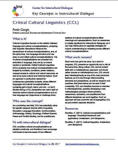 KC88 Critical Cultural Linguistics