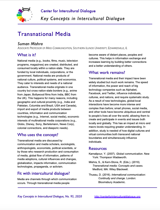 KC95 Transnational Media – Center for Intercultural Dialogue