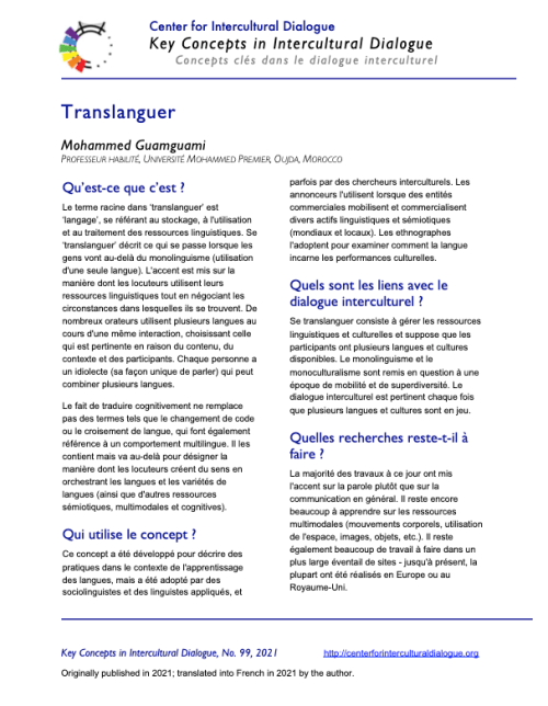 Key Concept #99: Translanguaging Translated into French – Center for ...
