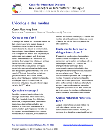 KC35 Media Ecology-French