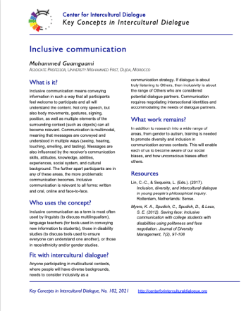 KC102 Inclusive communication