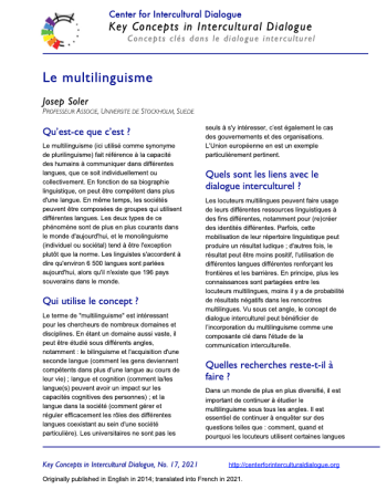 KC17 Multilingualism_French