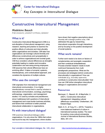 KC104 Constructive Intercultural Management