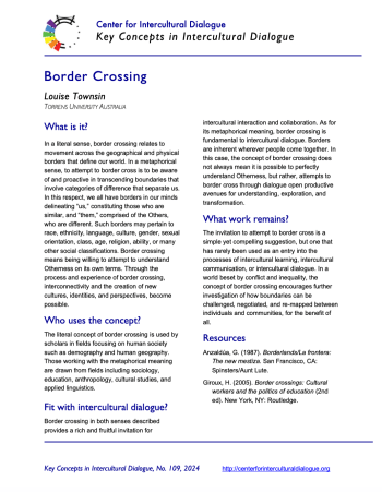 Key Concept 109: Border Crossing