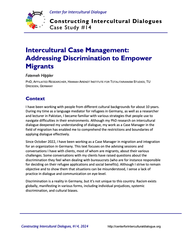 Constructing ICD 14: Intercultural Case Management: Addressing Discrimination to Empower Migrants