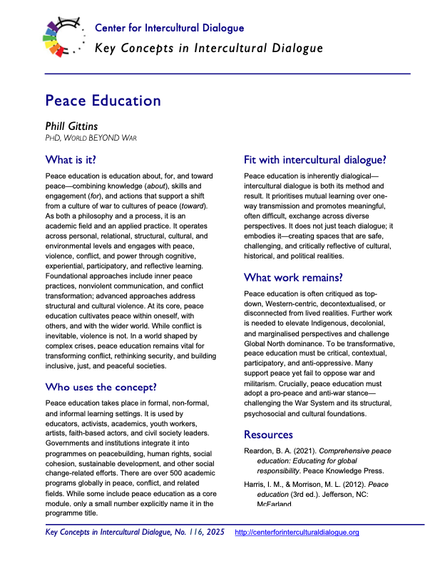 KC116 Peace Education