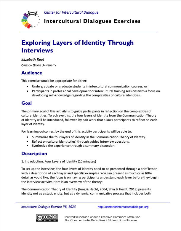 Intercultural Dialogue Exercise 8 by Elizabeth Root
