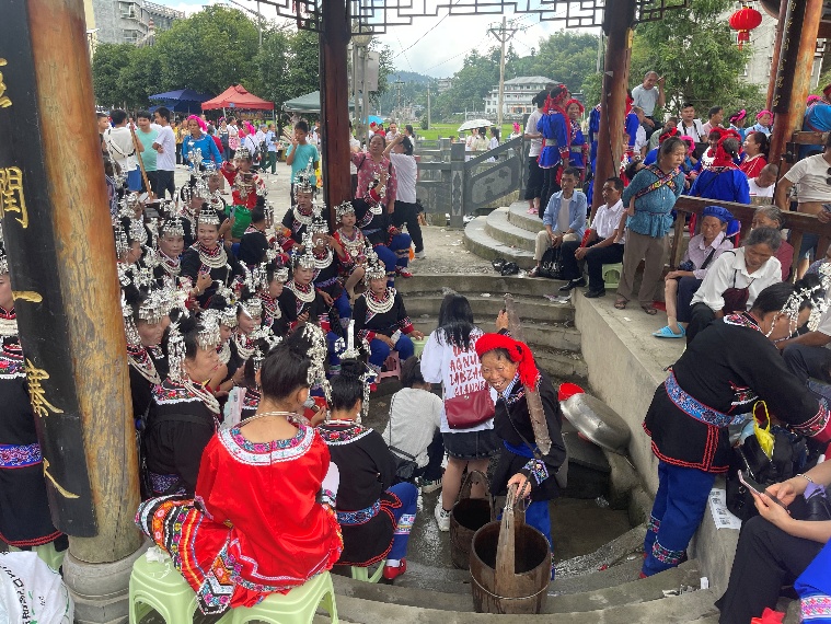 A Miao tasting festival underway in Ouli Town (偶里鄉), July 2023