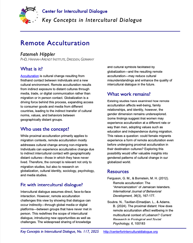 Key Concept 117: Remote Acculturation